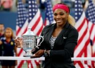 Serena Williams with the 2014 US Open trophy. (Source: GETTY)